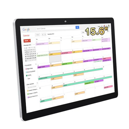 15.6 to 27 inch Touchscreen Digital Calendar & Wall Planners, Smart Whiteboard Calendar for Chore Chart & Work Schedule, Built in Speakers and Camera, Include Wall Mount & Desk Stand (15.6-inch) - size: 15.6-inch