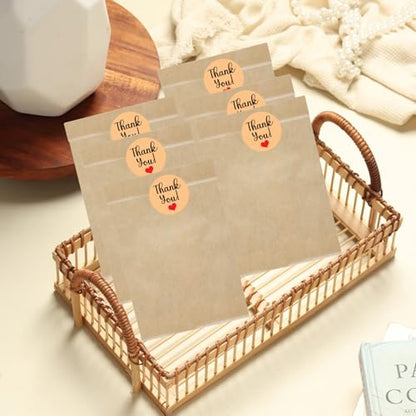 Novel Box 100 Pack Plain Kraft Print Flat Merchandise Bags 6x9 in - color: Plain Kraft, size: 6" x 9" Inches