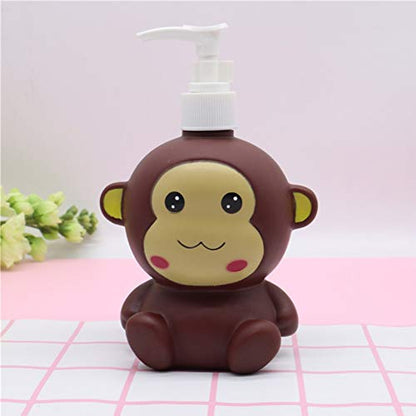 Elephant Koala Monkey Cute Cartoon Animal Hand Soap Pump Lotion, Hand Soap, Shampoo, Shower Gel Dispenser, Suitable for Bathrooms, Kitchen Countertops, Bathroom Accessories (Monkey) - color: Monkey