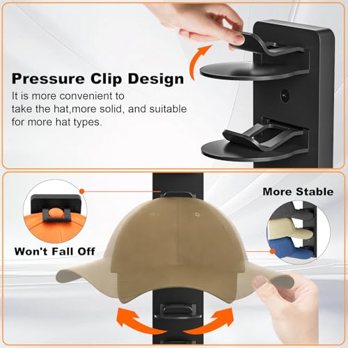 Hat Organizer & Hat Washer Cage, Cap Rack for Baseball Cap Storage & Clean - color: 2 Black+1 White