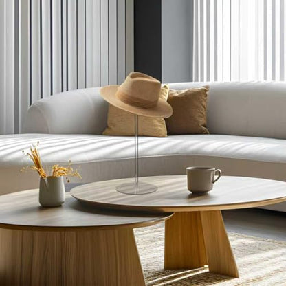 12" to 17" Acrylic Clear Cowboy Hat Stand Display Holder 8 pcs - size: 8 pcs