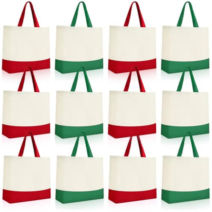 Epakh Canvas Tote Bags Bulk 18.5 x 15 In - color: Red Green Color