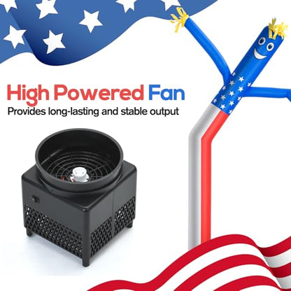 6ft American Flag Inflatable Waving Tube Man with Blower - color: American Flag