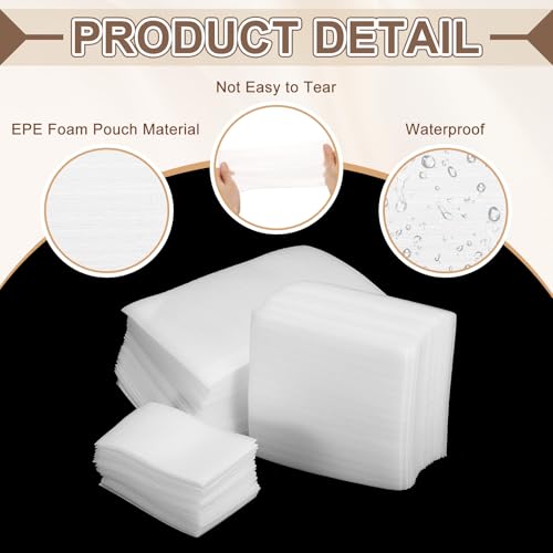 uxcell 50 Pcs Cushion Foam Pouches, 5" x 3" Cushioning Packing Supplies Cushioning Foam Padding Sheets for Moving and Packaging Dishes, China, Books, Photo Frame - size: 13.5 x 6.5 cm/5.3 x 2.6 inches