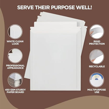 180 Pack 12.75x15 Inches Rigid Mailers – Self Adhesive Cardboard Mailers - size: 12.75x15"-Pack of 180