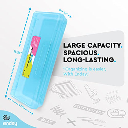 Enday Pencil Box Blue, Storage Organizer Utility Box - color: Blue
