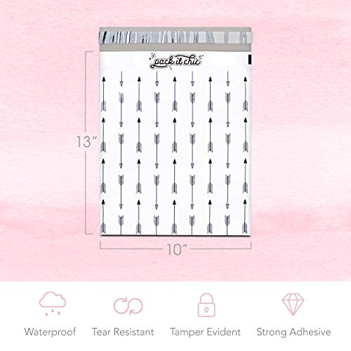 10X13 (100 Pack) Arrows Pattern Poly Mailer Envelope Plastic