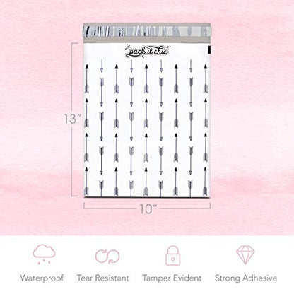 10X13 (100 Pack) Arrows Pattern Poly Mailer Envelope Plastic