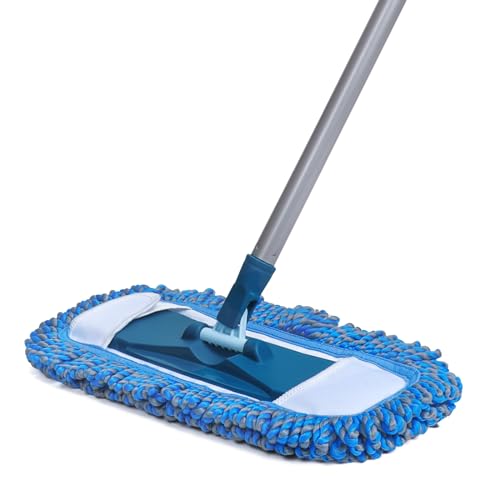 TrueYee Dust Mop for Hardwood Floors with 57" Long Handle Wet & Dry Mops for Catching Pet Hair and Dust Bunny Microfiber Dust Mops for Vinyl, Wood, Tile, Laminate Flooring - size: 57" Long Handle