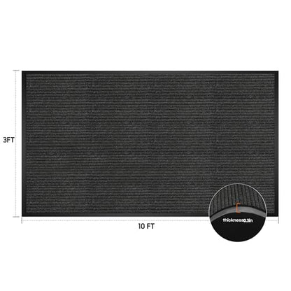 Indoor Outdoor Door Mat Muddy Dirt Resist Front Door Mat 3x10FT - size: 3' x 10' (Rectangular)