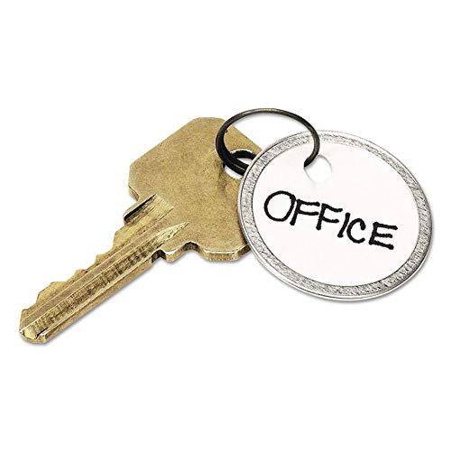 Avery Metal Rim Key Tags, 1.25" Diameter Tag, Metal Split Ring, White, 50 Tags (11025) (Pack of 12) - size: One Size (Pack of 3)