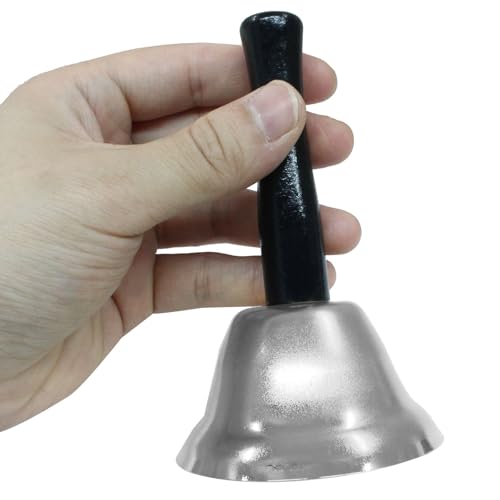Loud Hand Bells, Silver, 2 Pack - color: Silver