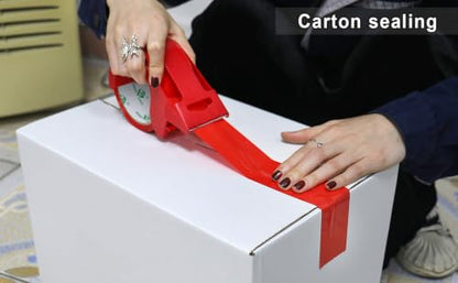 BOMEI PACK Red Packing Tape, 6 Rolls Heavy Duty Packaging Tape for Shipping Packaging Moving Sealing, Thicker 2.52mil Packing Tape, 1.88 inches Wide, 110 Yards Per Roll - color: Red