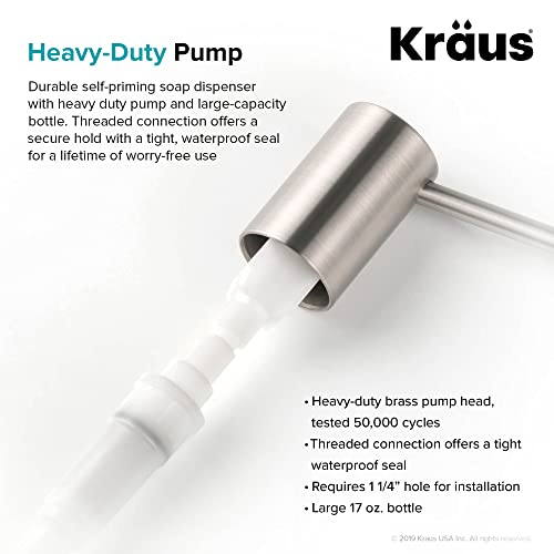 KRAUS Kitchen Soap and Lotion Dispenser in Stainless Steel, KSD-43SS - color: Stainless Steel