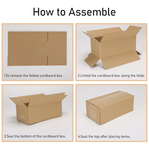CRUGLA 40 Packs 9x6x3 Shipping Boxes, Brown Mailing Boxes - size: 9x6x3 Inch