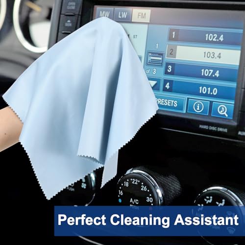 Frienda 12 Pack Large Glass Cleaning Cloth, Blue - color: Blue