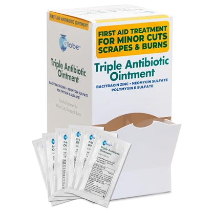 Globe Triple Antibiotic Ointment 0.9g Packets, First Aid 144-Count