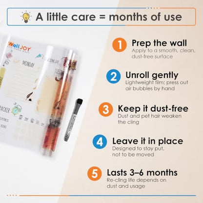 Dry Erase Weekly Calendar, 39.4x16" Weekly Dry Erase Board for Wall - style: Weekly Classic - Multi-color