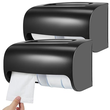 Maxcheck 2 Pack Commercial Toilet Paper Dispenser, Wall Mount Tissue Holder