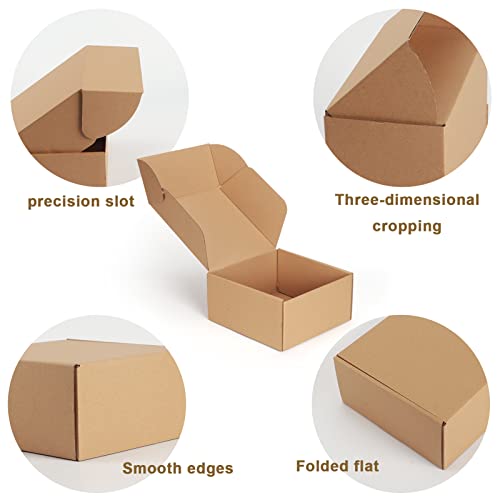 PHAREGE 25 Pack 8x8x4 inch Cardboard Shipping Boxes, Brown Gift Boxes - color: Brown, size: 8x8x4 inch 25 Pack