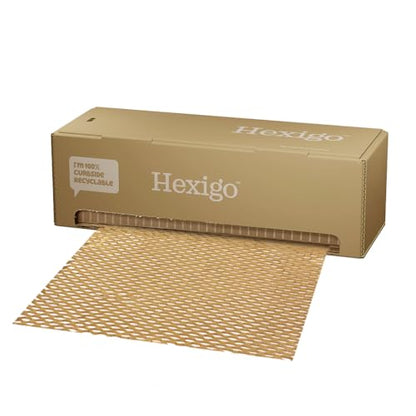 The Boxery Honeycomb Packing Paper 15”x3600” (300’) Self Dispensed Box, Cushioning Wrap, Box Filler, Void Filling, Shipping & Moving Supplies, Alternative to Plastic Bubble|Eco Friendly-Small Business - size: Box Dispenser - 15"x300 FT.