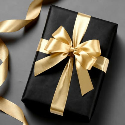 Champagne Gold Satin Ribbon 1 Inch x 100 Yards - color: Champagne Gold