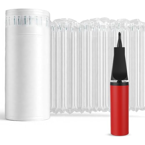 12"x200' Bubble Cushioning Wrap Roll for Packing Bubbles Packing Supplies Inflatable big bubble wrap with Pump Air for Shipping Moving Bottle Travel Protector Bags Heavy Duty