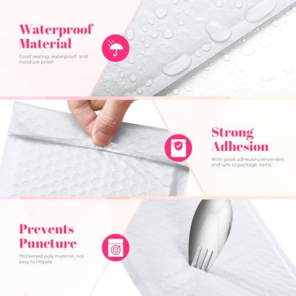 METRONIC Bubble Mailers 10x13" Padded Envelopes White 40 Pack Waterproof - color: White, size: 10x13" 40PC