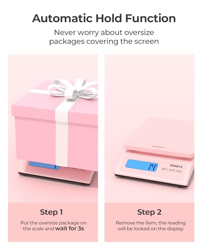 MUNBYN Shipping Scale, 66lb/0.1oz Accurate Digital Postal Scale Pink - color: Pink