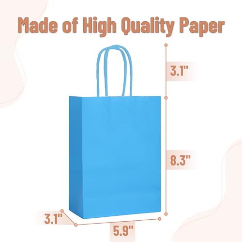 Mr. Pen- Paper Gift Bags with Handles, 32 Pack, 8.3" x 5.9" x 3.1" - color: Fun Spring