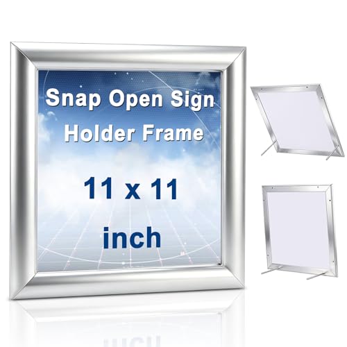 Blulu 2 Pack Aluminum Snap Frame 11 x 11 Inch, Silver - color: Silver, size: 11 x 11 Inch