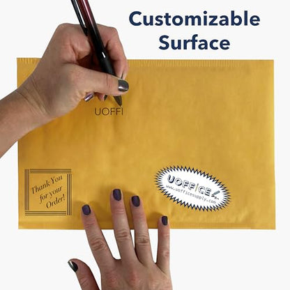 Kraft bubble mailers. Shipping and mailing envelopes pack- 100, #1-7.25" x 12" - size: #1 - 7.25" x 12"