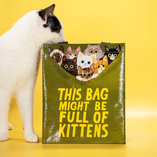 Blue Q Handy Tote Bag - Funny Reycled & Reusable Tote Bag - color: This Bag Might Be Full of Kittens