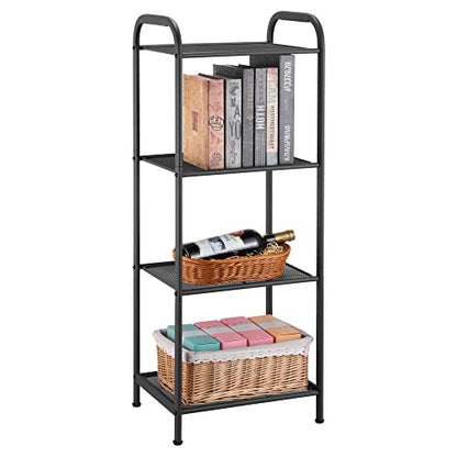 MAX Houser 4 Tier Standing Shelf Units Storage Rack, Charcoal Gray - color: Grey, size: 4-Tier