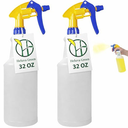 Heavy Duty 32oz Plastic Spray Bottles for Cleaning, Blue/Yellow 2 Pack - color: Yellow & Blue, size: 32oz - 2 Pack