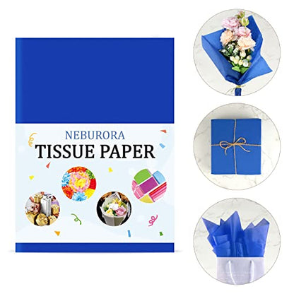 NEBURORA 120 Sheets Navy Blue Tissue Paper Gift Wrap Paper - color: Blue