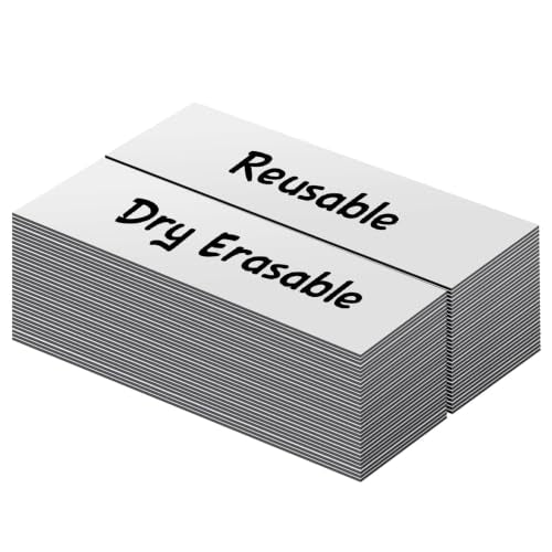 LLPT Dry Erase Magnetic Labels, 0.5" x 2" 50 Packs, White - color: White, size: 0.5" x 2"
