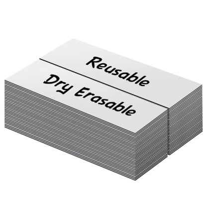 LLPT Dry Erase Magnetic Labels, 0.5" x 2" 50 Packs, White - color: White, size: 0.5" x 2"