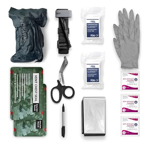 ASA Techmed Bleeding Control Kit | Gunshot Wound Trauma Kit | Comprehensive Bleed Stop Kit | IFAK Refill for Traumatic Blood Loss Emergencies - Ideal for Road Accidents | Active Shooter Prepper