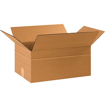 Tape Logic TLMD17118 Multi-Depth Corrugated Boxes, 17 1/4" x 11 1/4 x 8", Kraft (Pack of 25) - size: 17 1/4 x 11 1/4 x 8"
