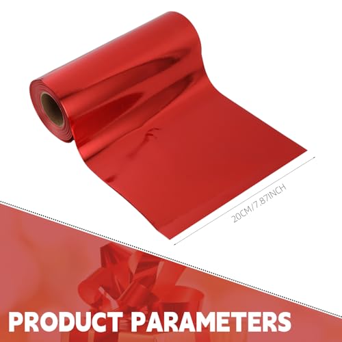 Shiny Waterproof Ribbon,Curling Ribbon for Gifts Package Wrapping,Crafting. (Red, 8inch x 25yards) - color: Red, size: 8inch x 25yards