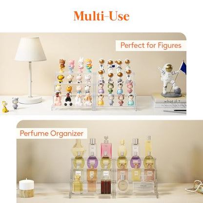 Lifewit Perfume Organizer, Cologne Stand Tool-Free Assembly, 9", 2 Pcs - color: Clear, size: 9 Inch,2 Pcs