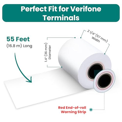 Receipt Paper Rolls for Verifone T650c T650p V660p Credit Card Machine