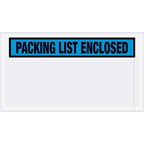 TapePlanet Packing List Enclosed Colored (Panel Face) Envelopes (5 1/2" x 10" (1000 Per/Case), Blue) - color: Blue, size: 5 1/2" x 10" (1000 Per/Case)