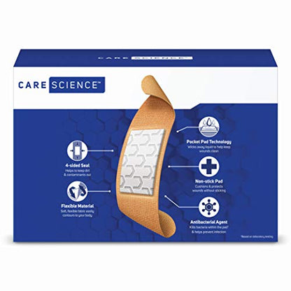 Care Science Fabric Adhesive Bandages, Assorted Sizes, 200 Count