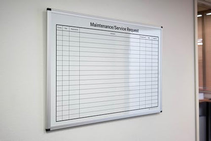Maintenance/Service Request Whiteboard (48in x 36in) - size: 48" x 36"