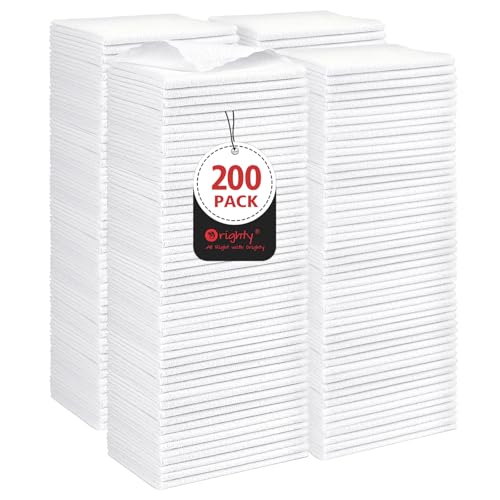 Orighty Microfiber Cleaning Cloth Bulk, 200 Pack, 11.5x11.5 inch, White - color: White, size: 200 Pack