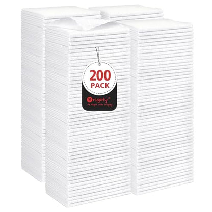 Orighty Microfiber Cleaning Cloth Bulk, 200 Pack, 11.5x11.5 inch, White - color: White, size: 200 Pack