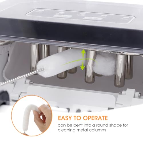 AIEVE Ice Machine Cleaner Brush Sets, 10 Pcs Ice Maker Cleaner Tools Kits with Crevice Cleaning Brush and Scrub Sponge for Countertop Ice Makers
