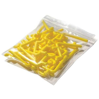 Functionaire; FH3-2; Locking Pegboard Hooks, Shape 3 - Yellow; Bulk 25 Hooks